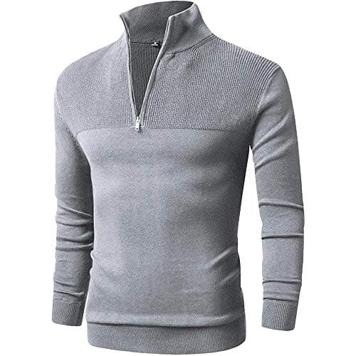 Sweaters for Men,Quarter Zip Pullover Men Sweater,Big and Tall Business Casual Long Sleeve Sweater Winter