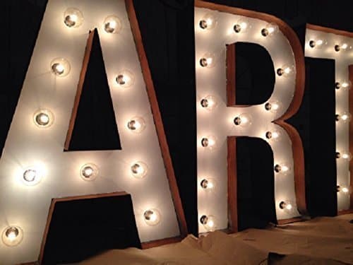 Rustic White Marquee Lighted Letters Custom Handmade - A-Z and 0-9 and all characters