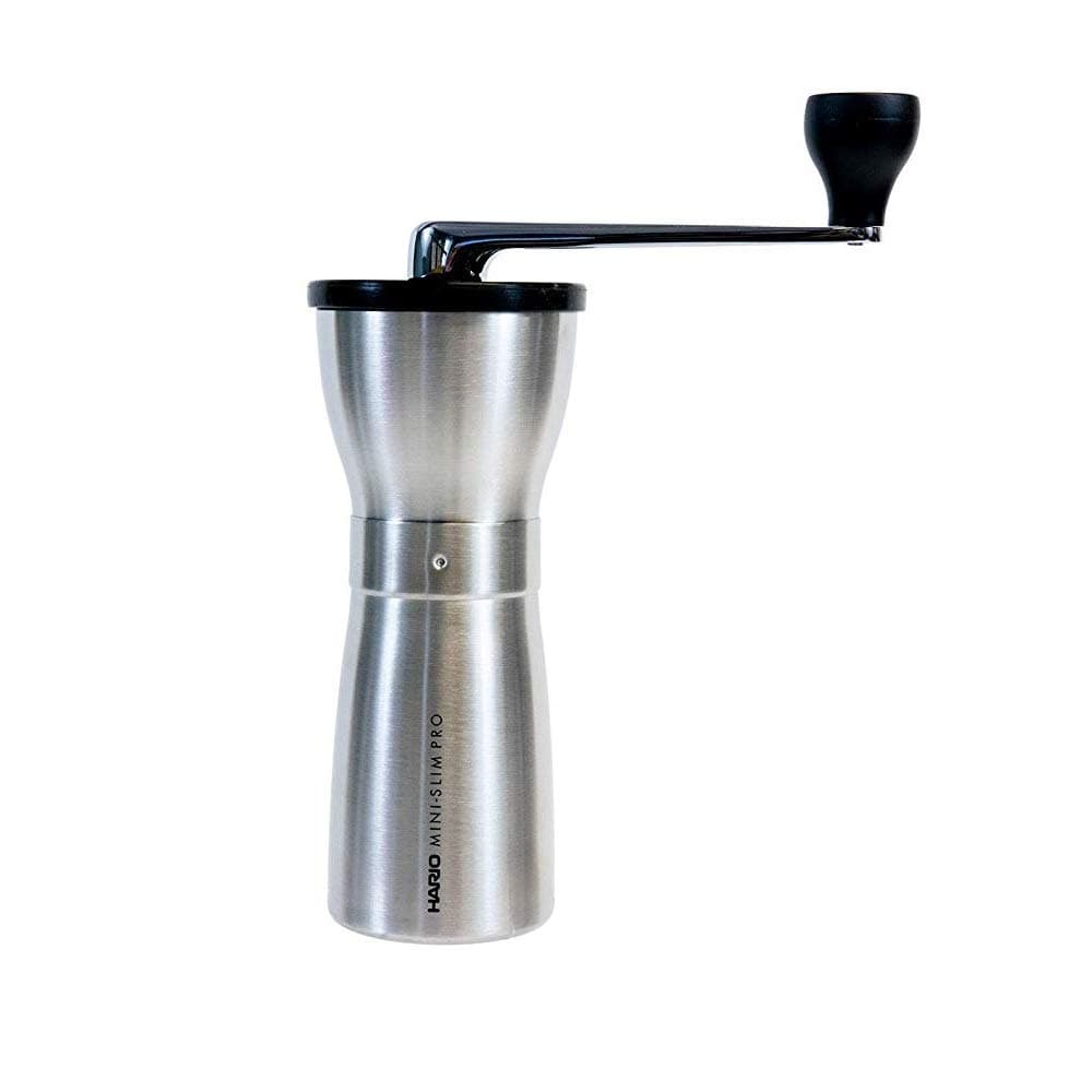 Hario "Mini-Slim Pro" Ceramic Coffee Mill, Silver