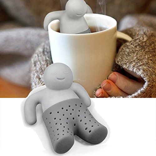 Mr Tea Unique Distinctive Design and Reusable Tea Infuser grey