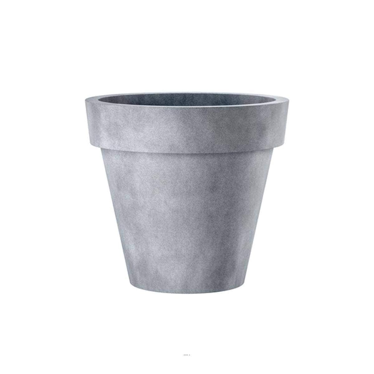 Esteras - EmsaFibreglass/Composite Tray Ext. Pot Ø 97 cm H 90 cm Grey - Height: 90 cm - Colour: Cement Grey