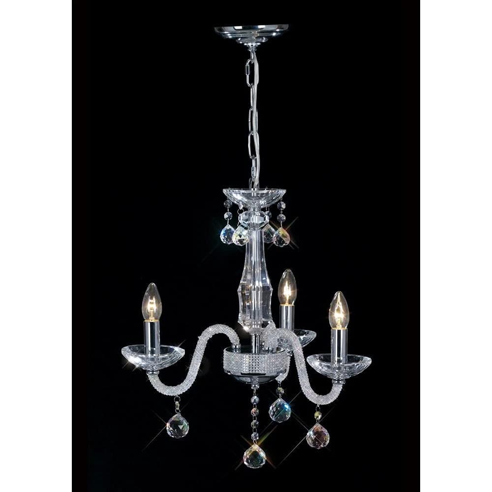 Amora Pendant 3 Light Polished Chrome/Crystal