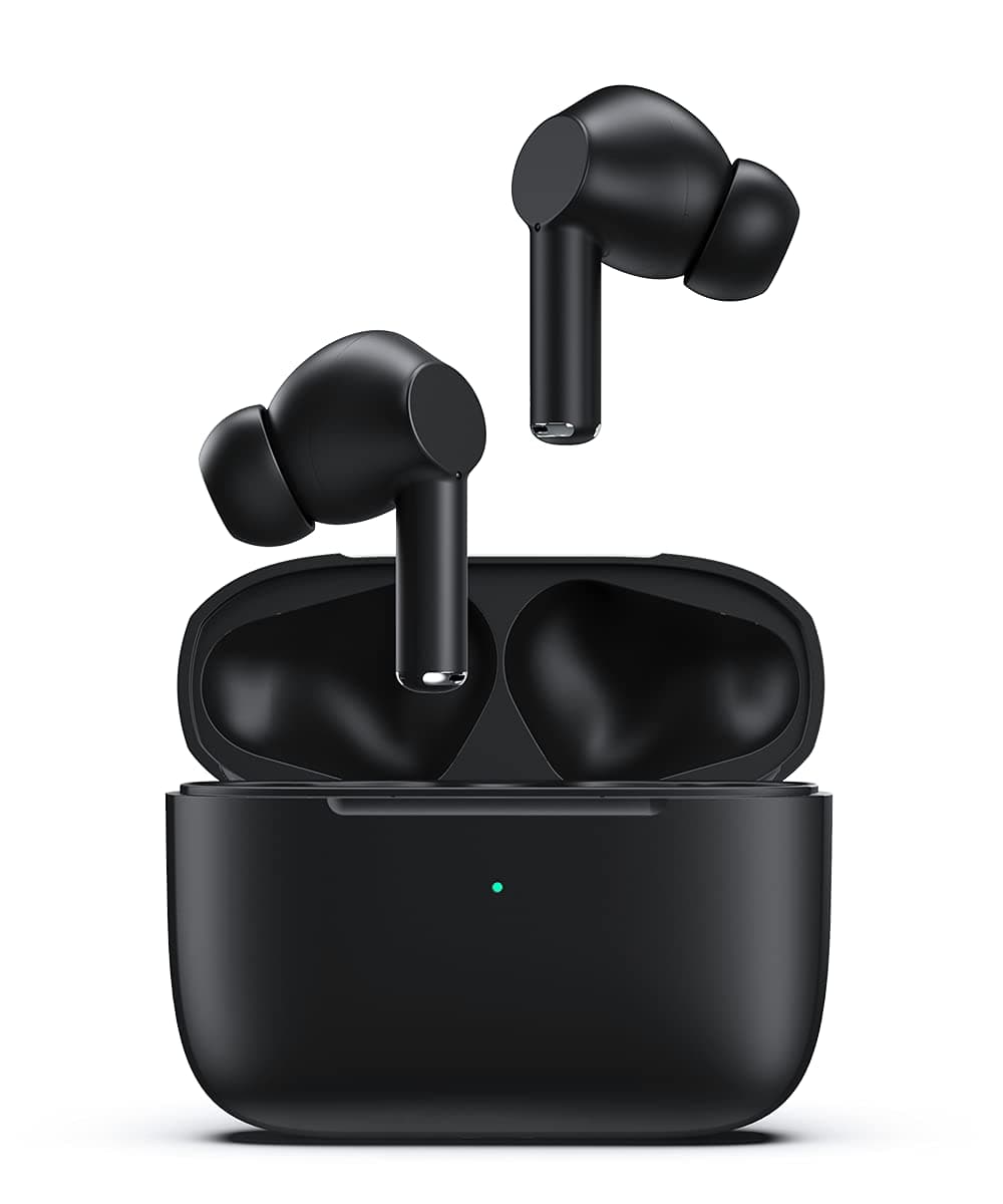 Active Noise Cancelling True Wireless Earbuds,Bluetooth 5.2 in-Ear Headphones, Sweat Waterproof Hi-Fi Earphone,36H TV Gaming Headset with 4 HD ANC Microphones,for Office Gifts Gym,Black,G1B