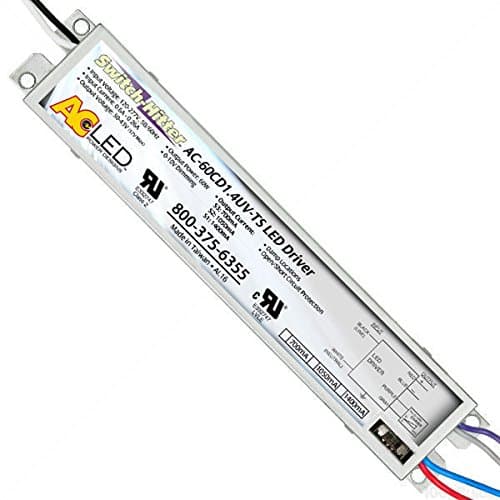 43V Dimmable LED Driver - Output Current 700mA-1400mA - Min/Max LEDWage 30-60W Driver Input 120-277V AC-60CD1.4UV-TS