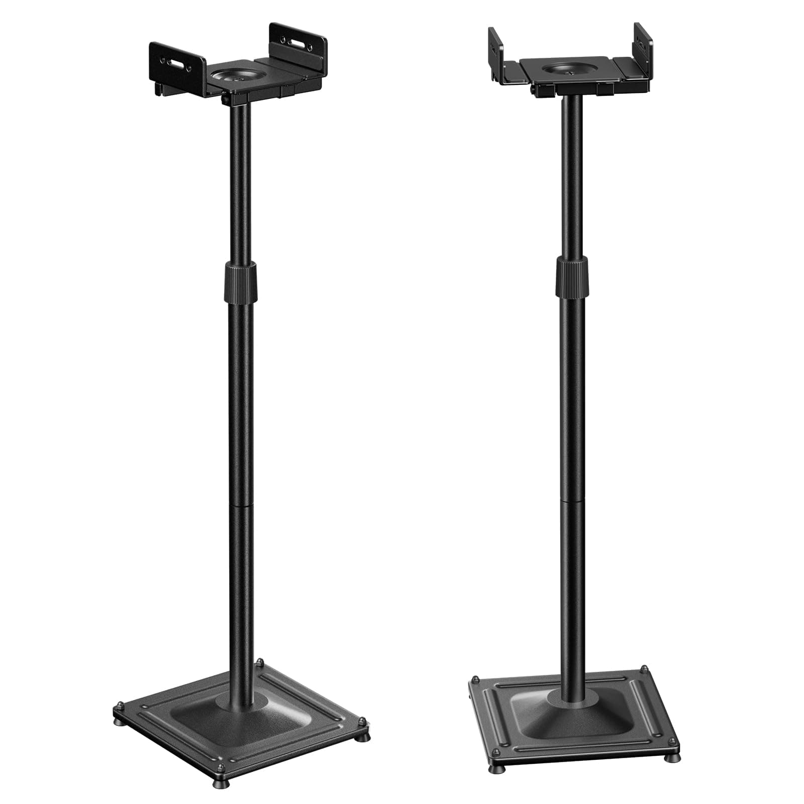 PERLESMITH Universal Speaker Stands Height Adjustable Extend 18" to 44" Holds Satellite & Bookshelf Speakers (ie. Bose Polk Samsung Sony JBL PA DJ Klipsch) up to 11lbs -1 Pair