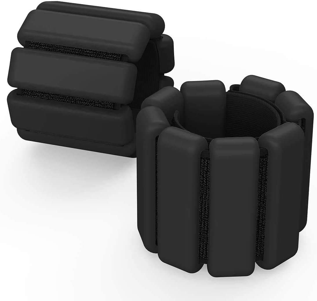 2 PCS Adjustable Wrist Weights Ankle Weights Set for Exercise Walking Jogging Yoga Aerobics Pilates Weight-Bearing Bracelet Fitness Wristband
