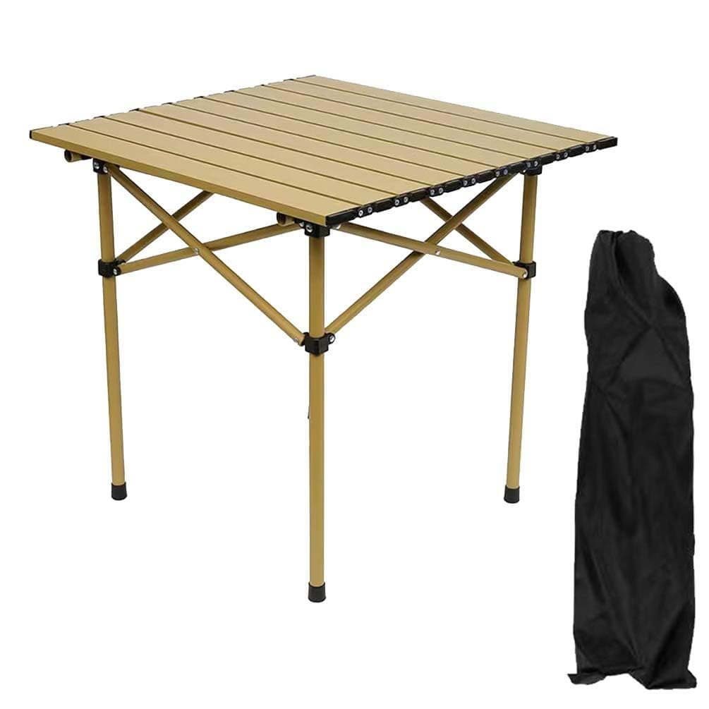 EGENPortable Camping Table, Small Folding Table Portable Table, Fold up Lightweight, for Outdoor Cooking, Hiking, Travel, Picnic (yellow)