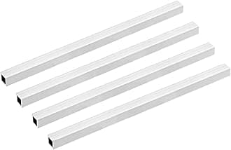 uxcell 6063 Aluminum Square Tube, 15mmx15mmx1mm Wall Thickness 300mm Length Seamless Straight Pipe Tubing 4 Pcs