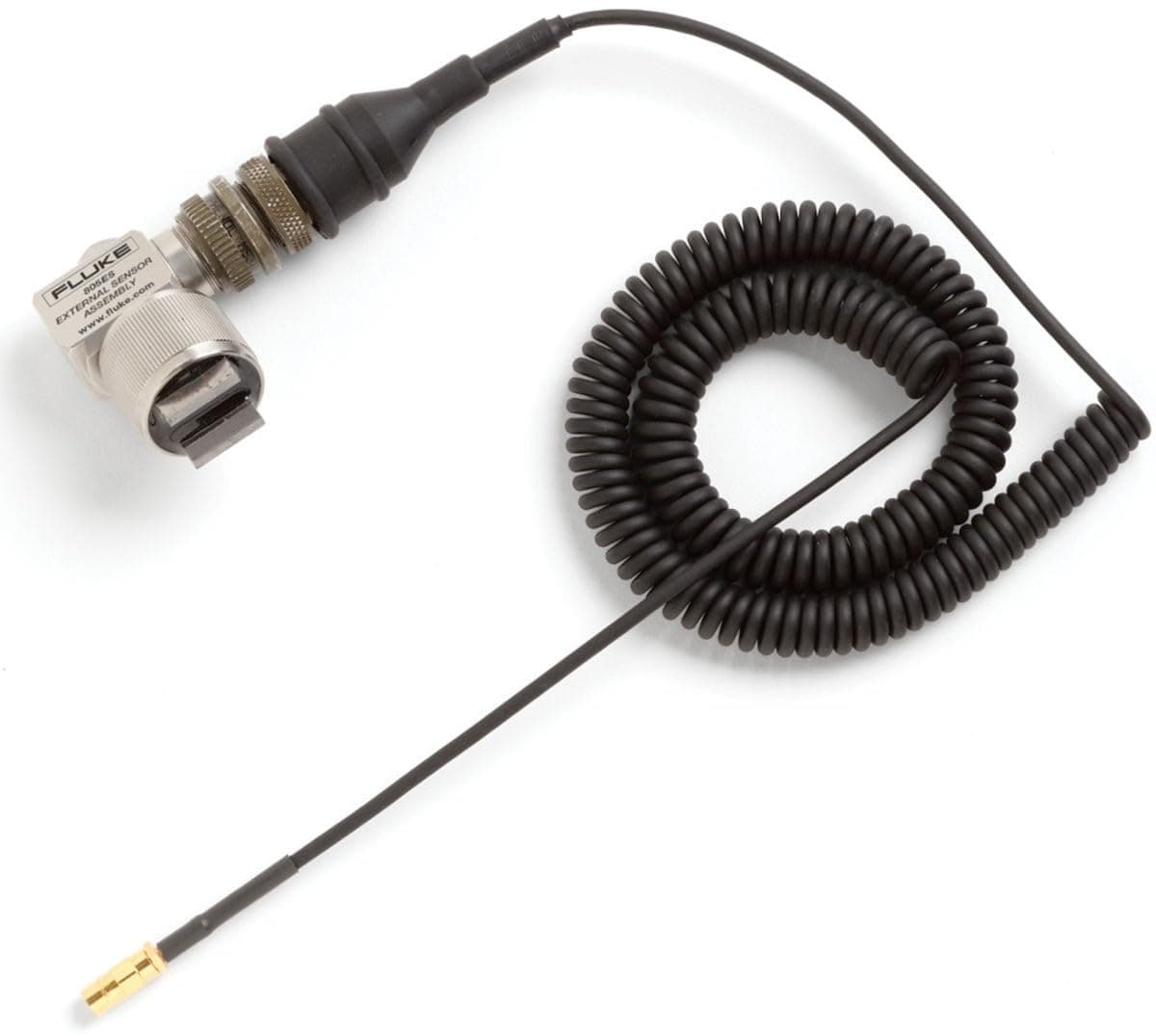 FLUKE-805/ES External Vibration Sensor with 90 Degree Head, High-Power Magnet, Rugged Mil-Spec Connector and 7' Coiled Cable.