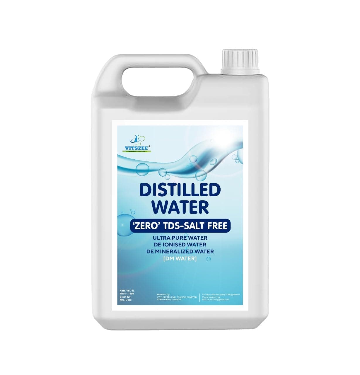 Pure Di-Ionised Distilled Water