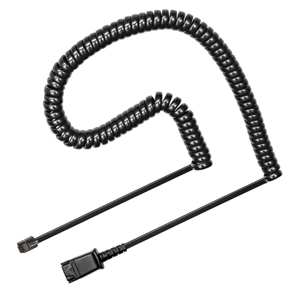 U10PS Bottom Cable which is Compatible with Both TruVoice and Plantronics headsets and Works with Yealink T19 T20 T21 T22 T23 T26 T27 T28 T29 T32 T41 T38 T41 T42 T46 T48 T52 T54, Snom and Grandstream