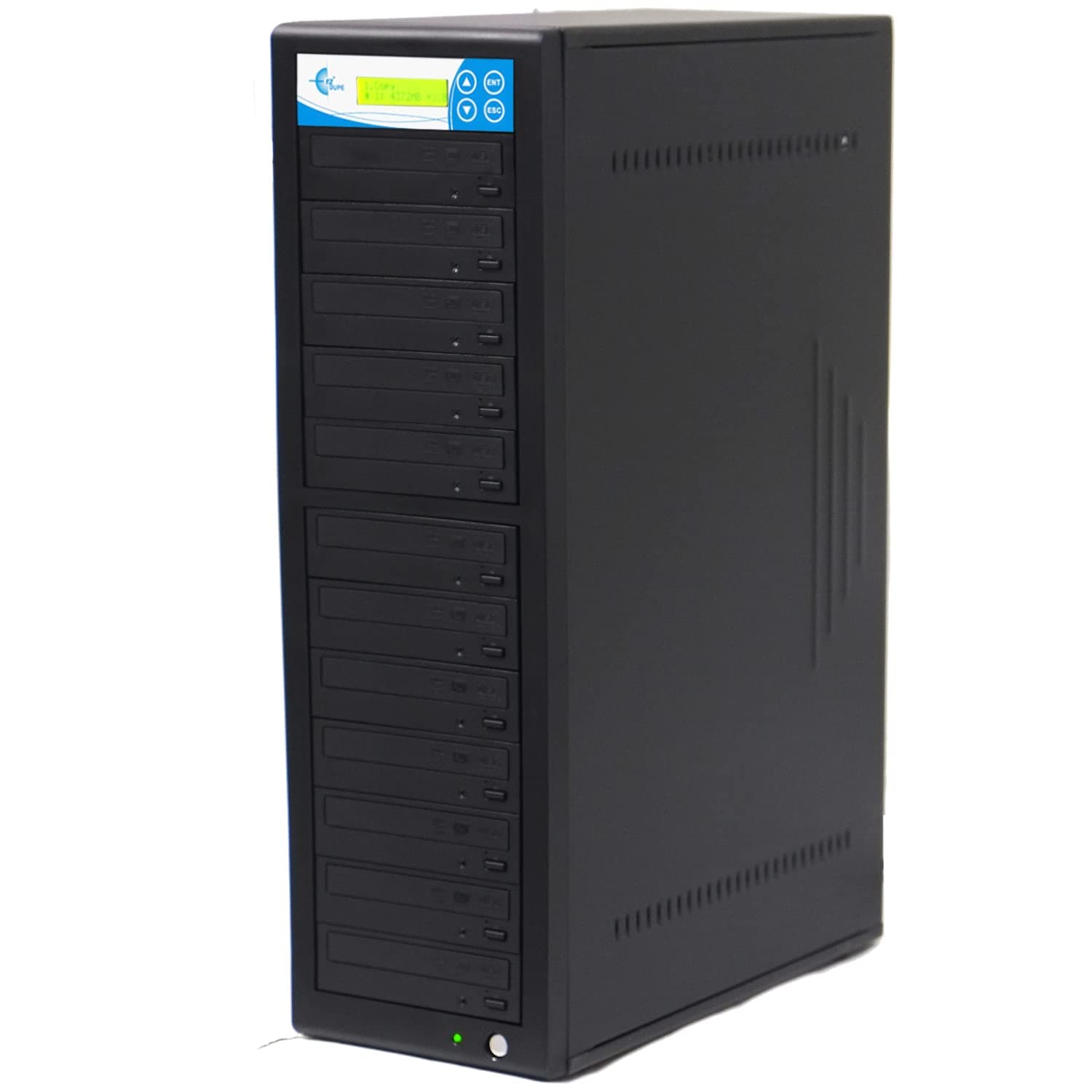 EZ Dupe 1 to 11 DVD/CD Disc Copy Duplicator - Multiple Video & Audio Media Disc Backup Copier GS11SOB / EZD11TDVDLGB (Black)