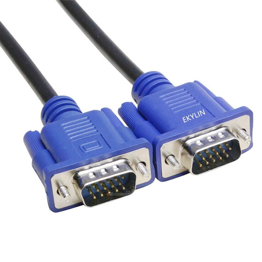 VGA to VGA Video Cable 1.5m / 5ft for Computer PC Laptop to Monitor Screen Projector with VGA Plug Port
