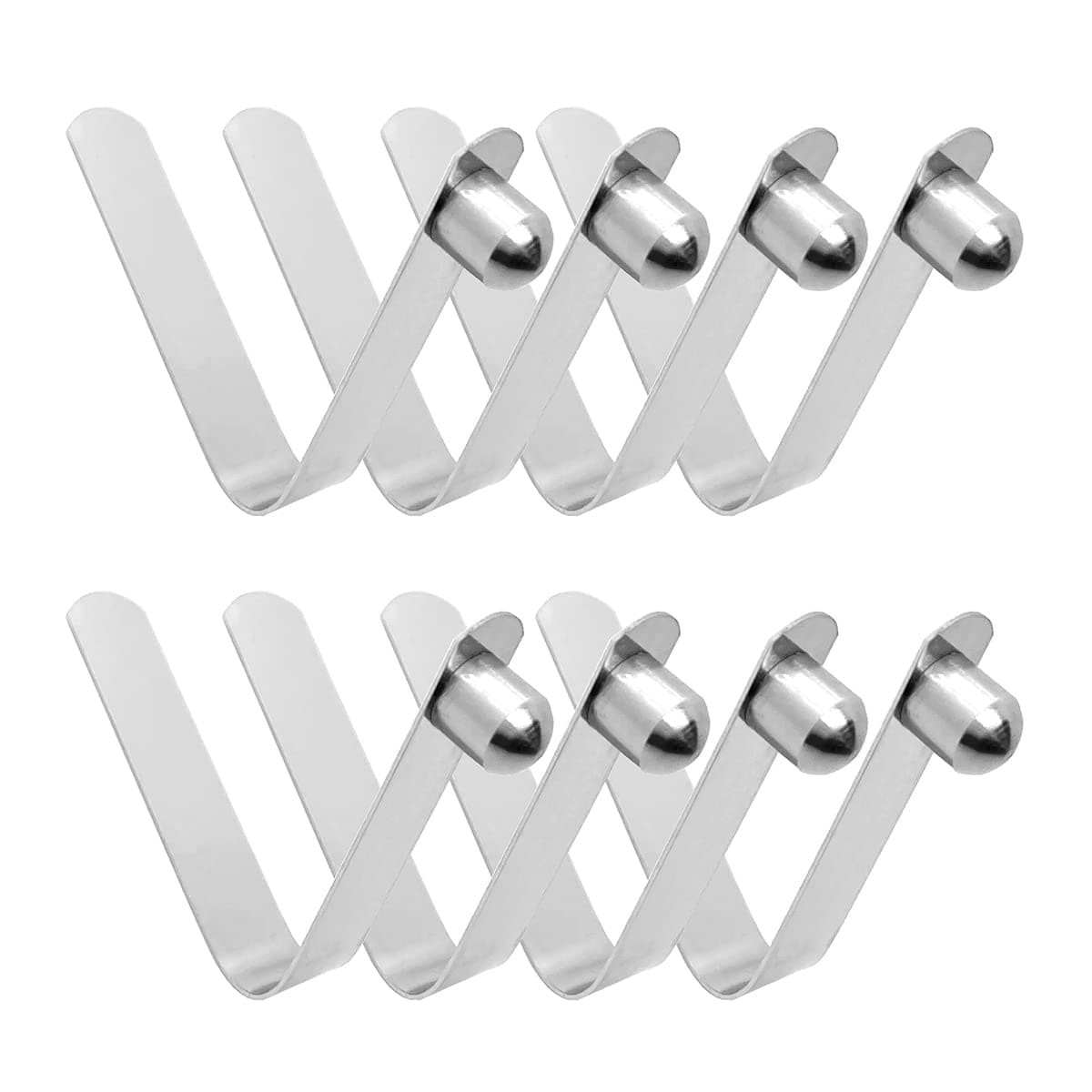 8pcs Kayak Paddle Spring Snap Clips, Stainless Steel Spring Button Clip Push Button Clips, Tube Locking Pin Clips for Kayak Paddle Camping Tent Pole
