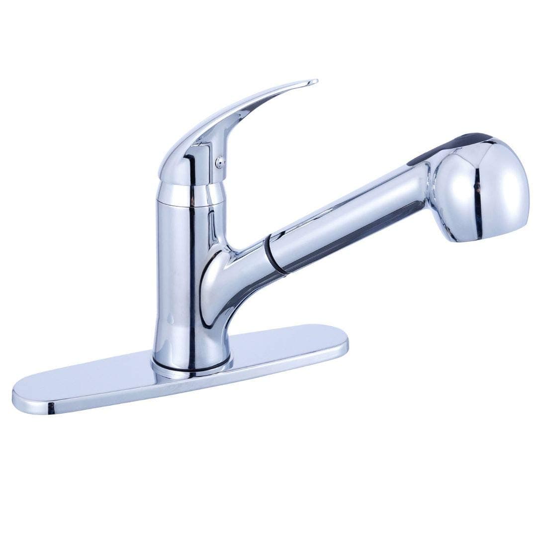 CRACCO SPA Modren Single Lever Single Handle Pull Down Sprayer Prep Kitchen Sink Faucet, Pull Out Kitchen Faucets with Deck Escutcheons