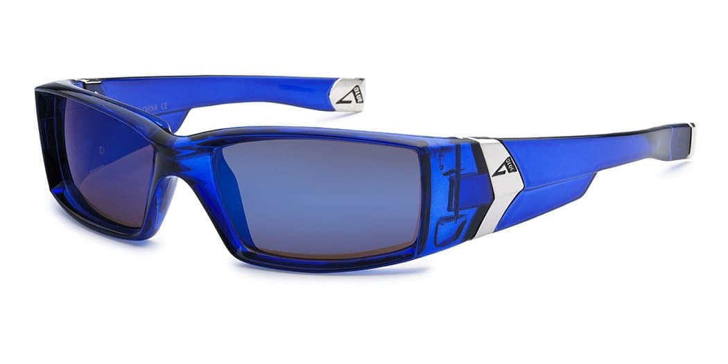 Arctic Blue Men's Rectangle Metal Tips Sunglasses BLUE