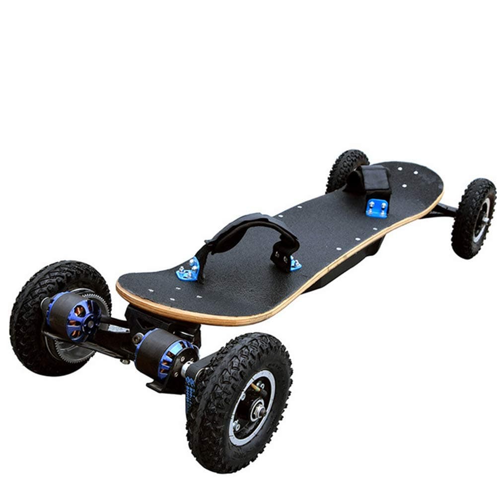 TZTED Electric Skateboard Longboard with Remote Controller Pneumatic Tire Double Drive Sports Board Off-Road 45Km/H Top Speed, 25Km Max Range, High Power 1650W