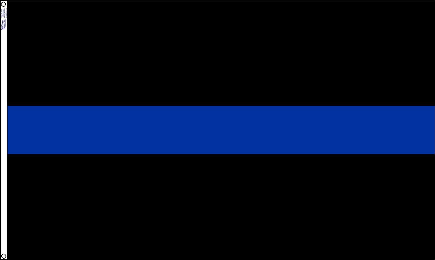 Thin Blue Line Flag 3ft x 5ft Nylon Material SEWN