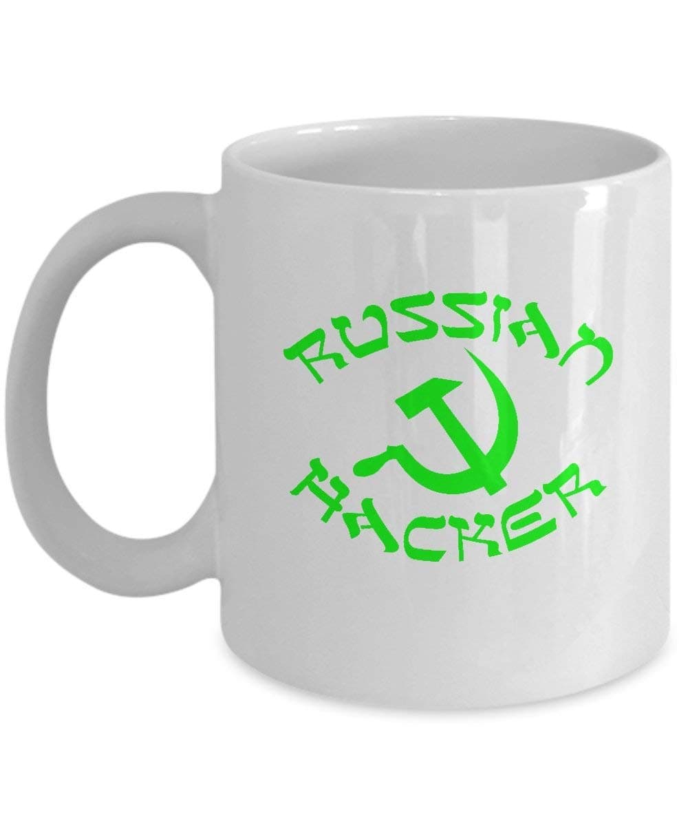 Coffee Mugs Hacker - Russian - Gift for Computer Programmer - 11 oz Ceramic Cup