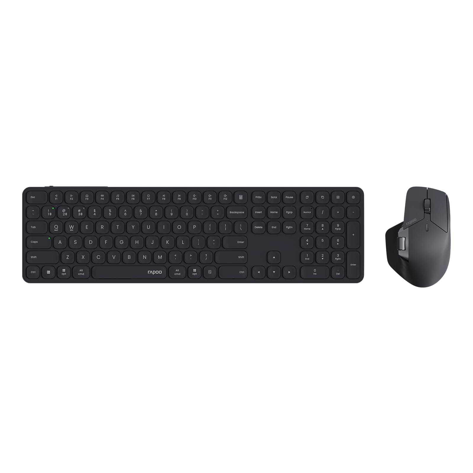 Rapoo 9560M Wireless Keyboard and Mouse Combo, Blade-Series E9550L 110-Key Ultra-Thin Keyboard and MT760SE Wireless Mouse, Support 4 Devices, Quiet, USB-C, Rechargeable, for Windows/Mac/Linux/Chrome