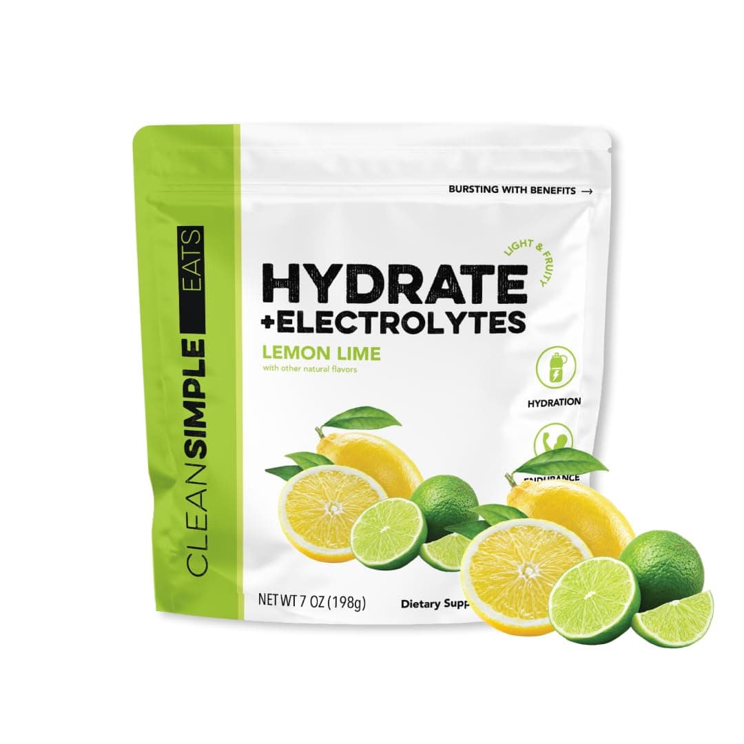 Hydration Drink Mix with Electrolytes & Amino Acids, Naturally Sweetened Powder for Hydration & Recovery, No Artificial Ingredients, Gluten Free, Lemon Lime Flavor, 30 Servings