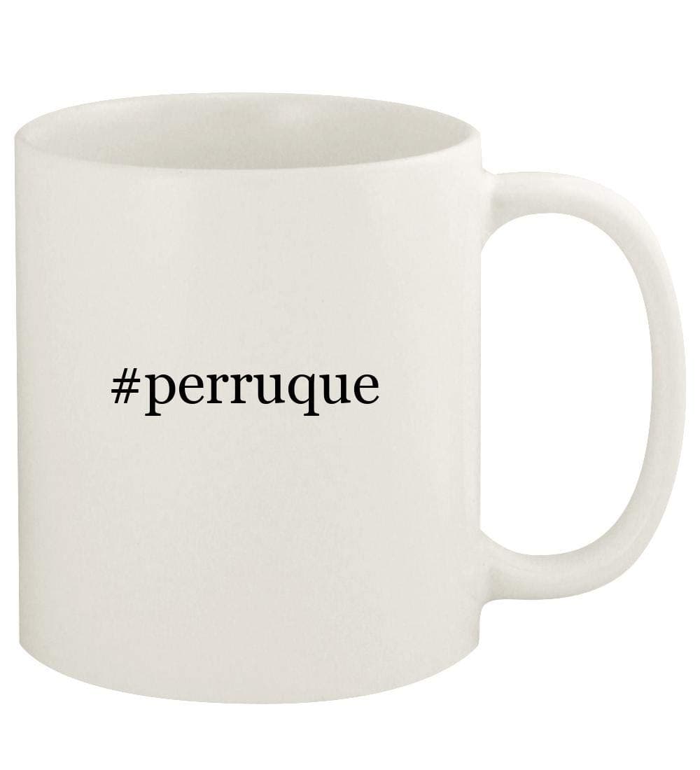 #perruque - 11oz Hashtag Ceramic White Coffee Mug Cup, White