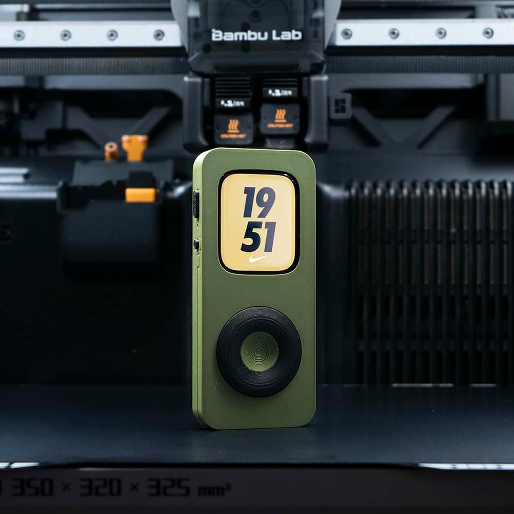 Retro iPod Style Protective Case for Apple Watch Series SE/5/6/7/8/9/10, 3D Printed Click Wheel Design Cover, Vintage Aesthetic Smartwatch Accessory (Green, 44mm)