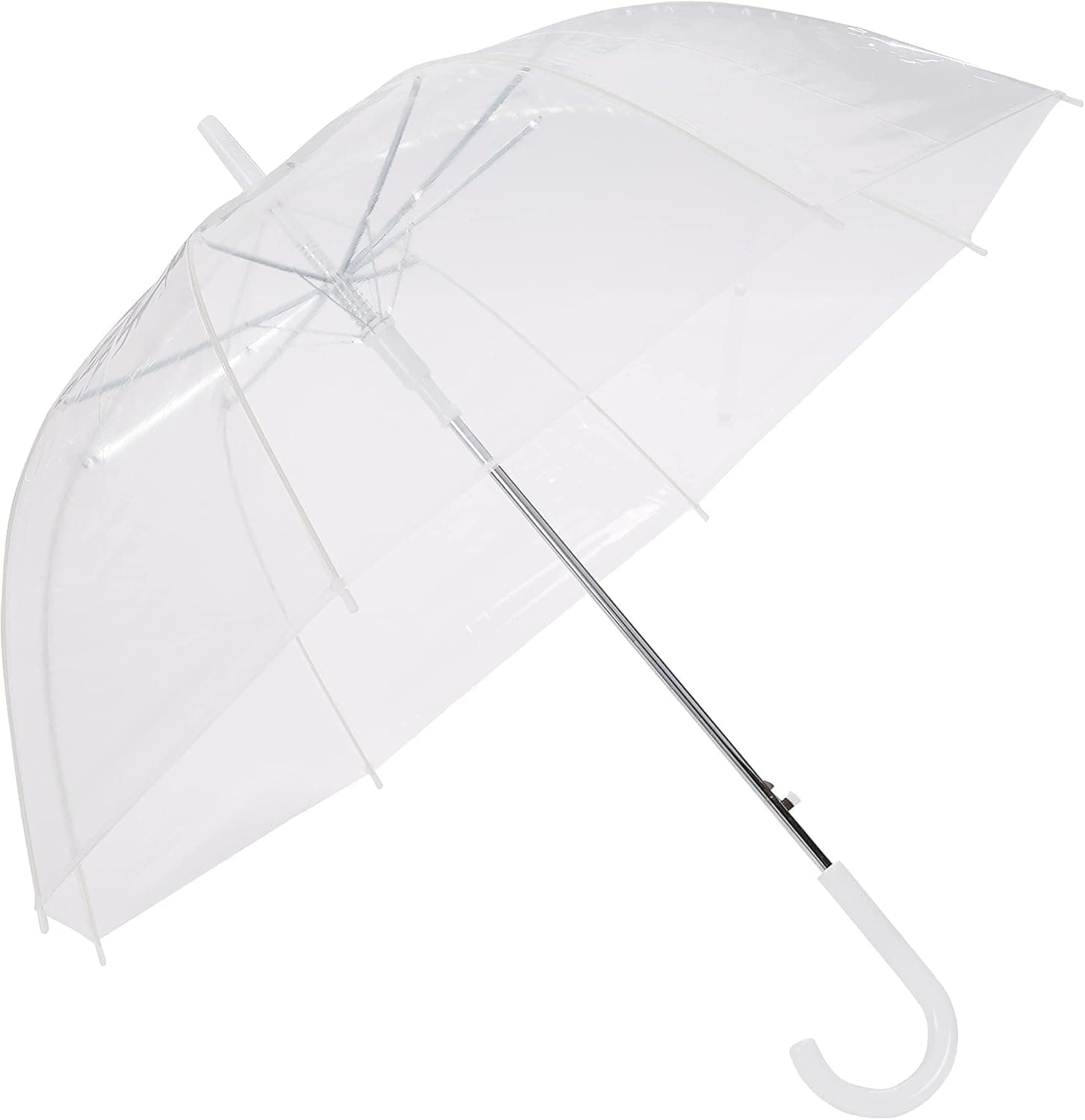 8 Steel Bones Bubble Transparent Umbrella, Windproof Automatic Transparent Golf Umbrella for Outdoor Weddings or Events for Men and Women.(Pack of 1)