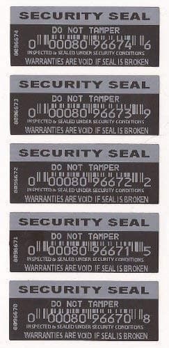 100 x Security Labels Stickers Security Seal Do Not Tamper Warranties are Void if Seal is Broken