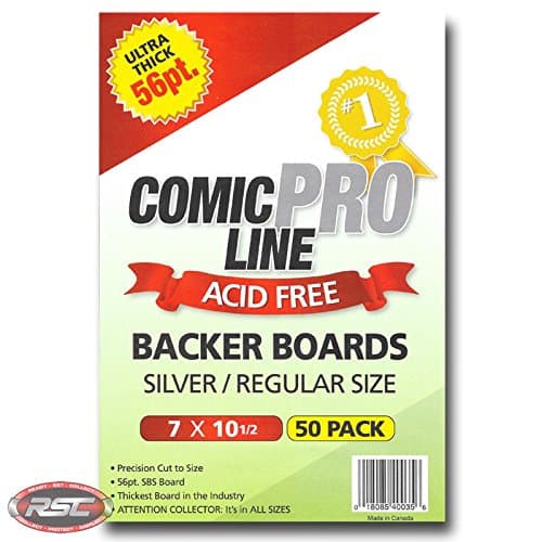 Backer Boards Ultra Thick 56pt"SILVER/REGULAR" Size Measures 7" x 10-1/2"