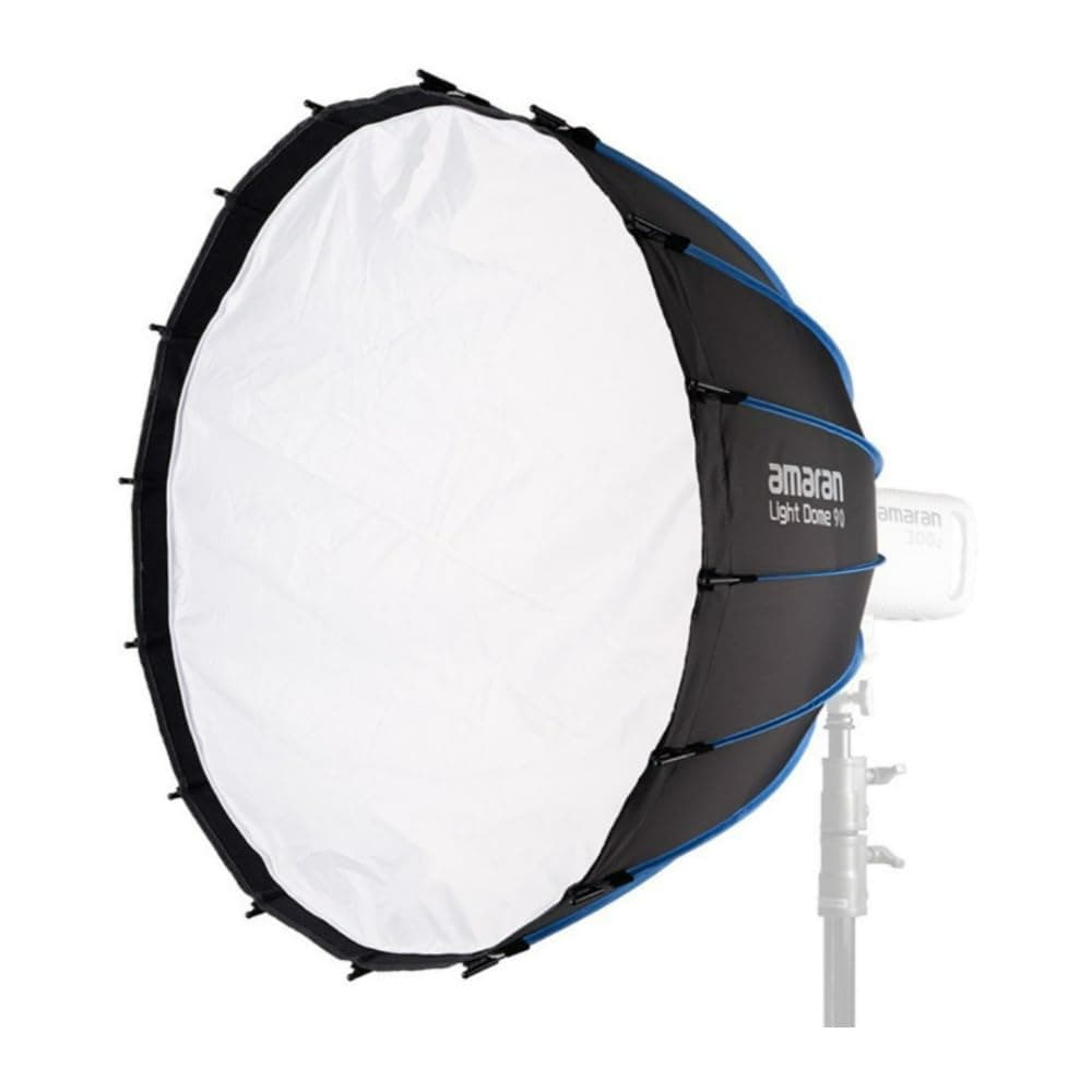 Light Dome 90, 3ft(90cm) Large Circular Bowens Mount Softbox w/Quick-Release Design, 16-Sided Natural Light Modifier for Group Shots, Interviews, & Studio Setups, Compatible with amaran Lights