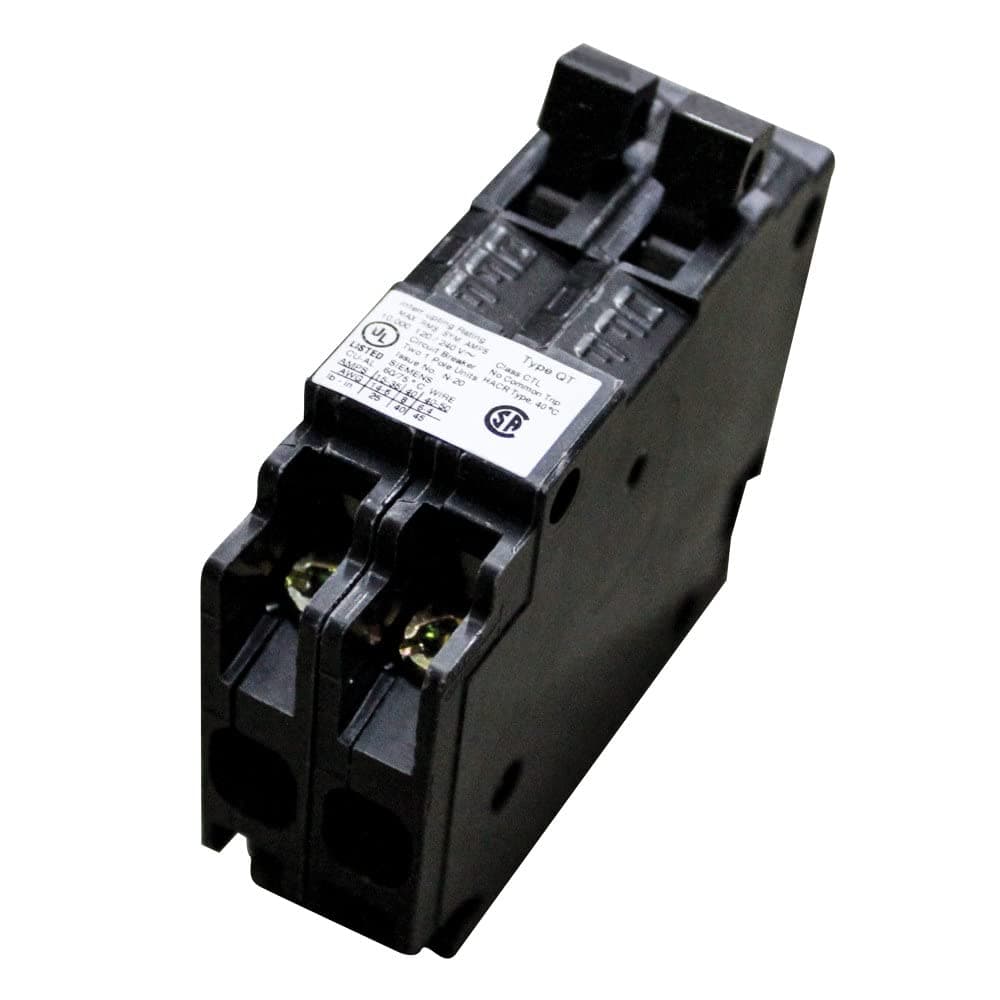 SIEMENSQ1515 Two 15-Amp Single Pole 120-Volt Circuit Breakers, for use only where Type QT breakers are allowed by Siemens