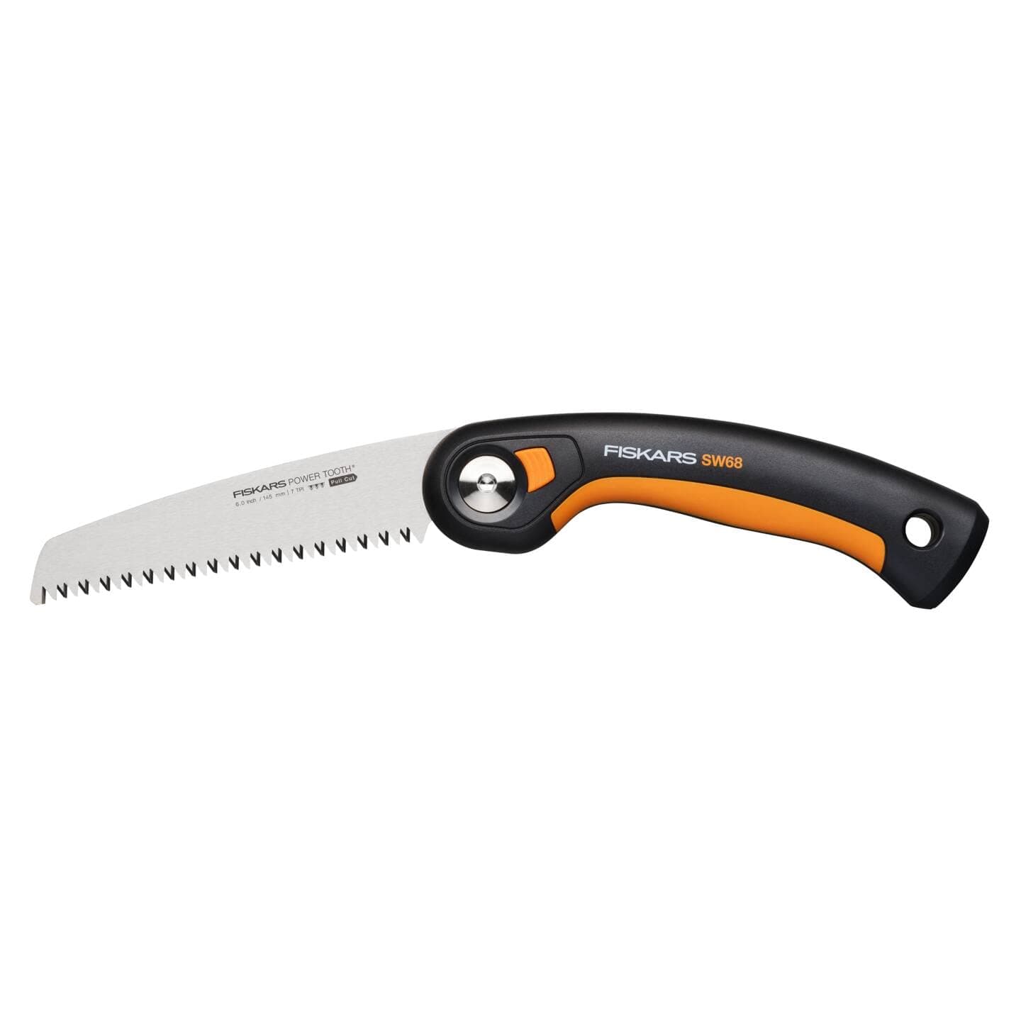 Plus Pliaple Saw, for Thick Trunks and Branches, 3 Cutting Positions, Sharp Power Tooth Blade, Coarse Teeth, Blade Length: 15 cm, Black/Orange, SW68, 1067552
