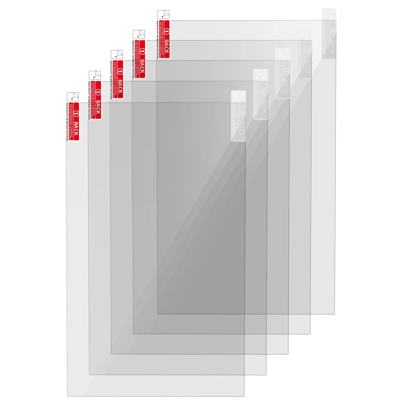 KOYOFEI 5PCS Screen Protector for LCD Resin 3D Printers, Screen Protective Film for ELEGOO Saturn 2, Phrozen Sonic Mighty 8K, Photon M3 Premium 10.1 inch 8K Resin Mono Screen 3D Printers