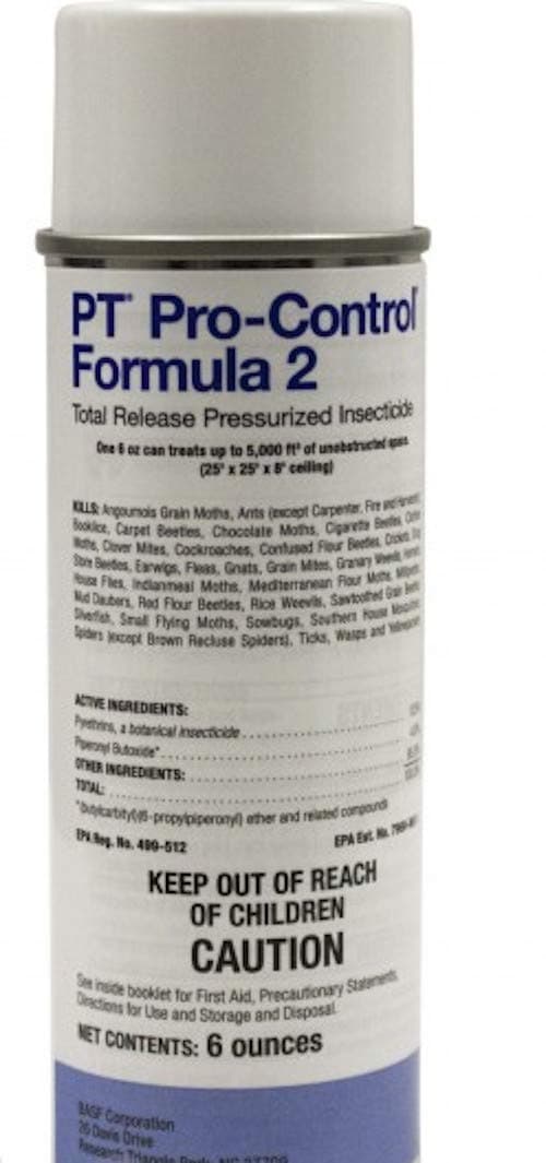 PT Pro-Control Plus Total Release Formula 2 Insect Fogger, Fast Acting Bug Killer for Crawling & Flying Pest Control, 6 oz