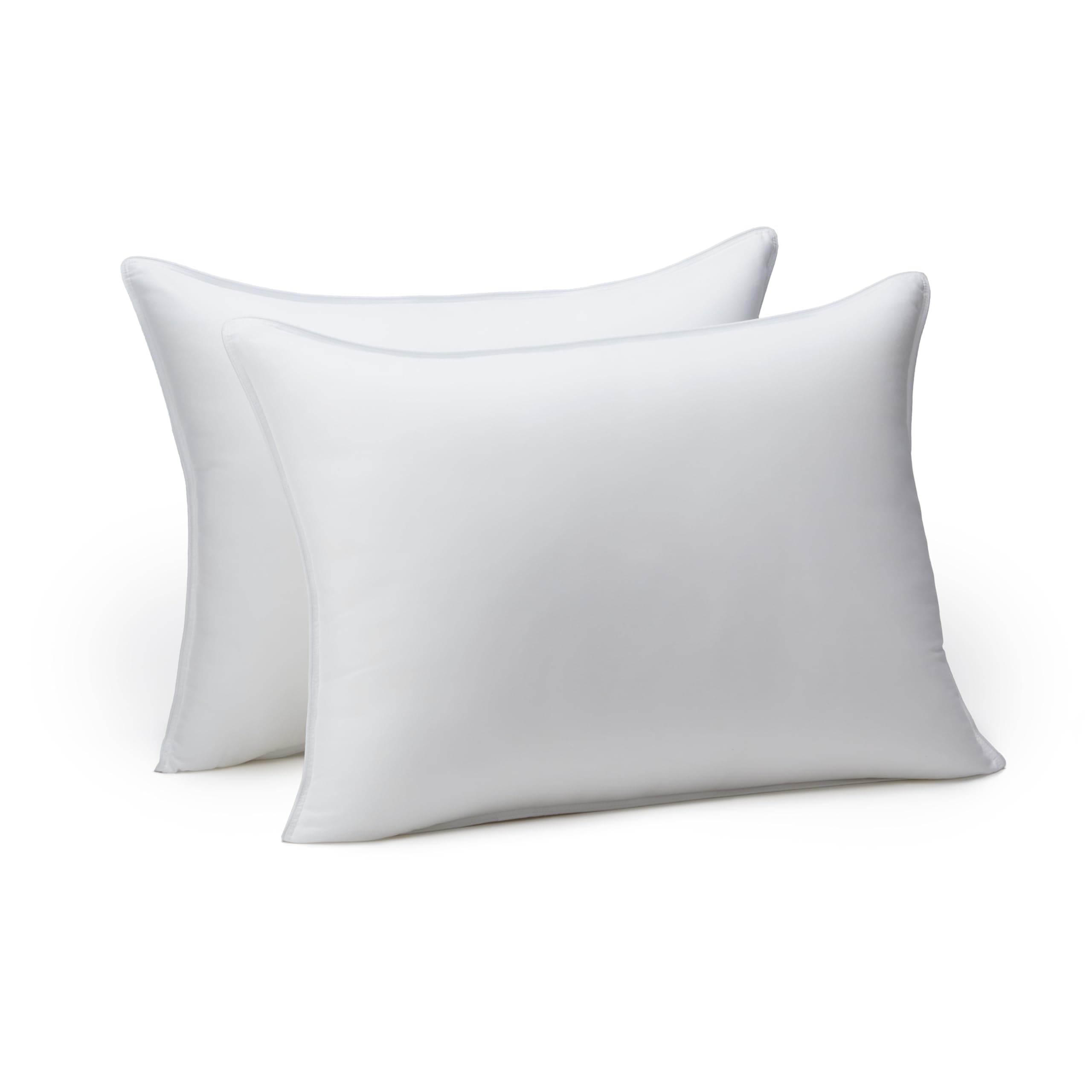 Down Alternative Pillows for Stomach and Back Sleepers, Soft Density, Standard Size 26" x 20", White, 2-Pack