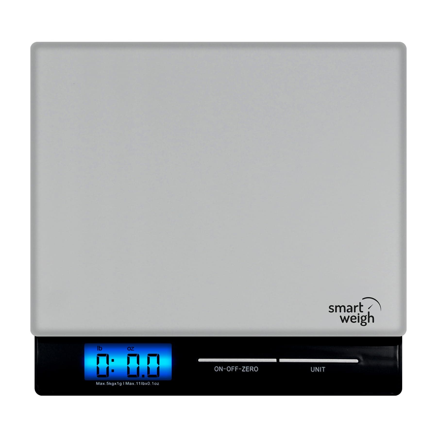 Smart Weigh Professional Digital Kitchen and Postal Scale with Tempered Glass Platform, Multiple Weighing Modes and Tare Function, Silver