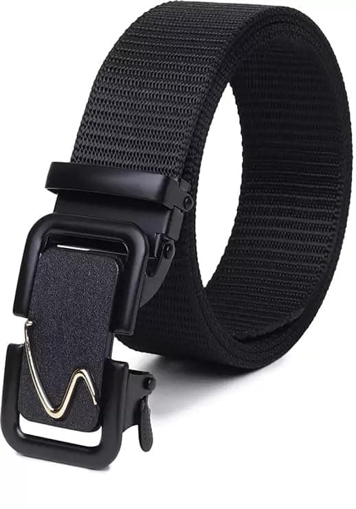 GenericFlipcon Men's Nylon Canvas Strap With Automatic/Push Lock Metal buckle belt