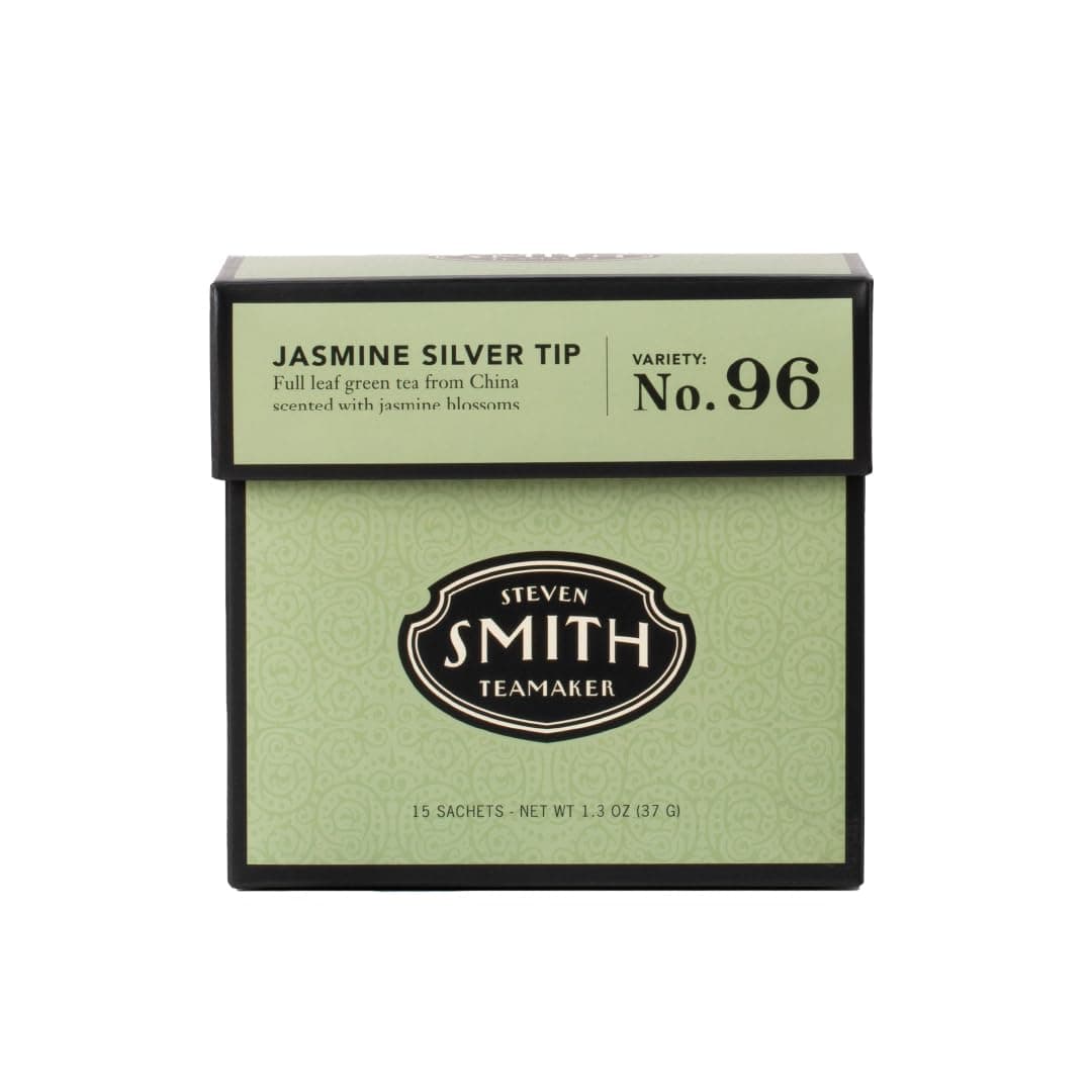 Jasmine Silver Tip Blend No. 96 (Full Leaf Green Tea), 1.3 oz, 15 Bags
