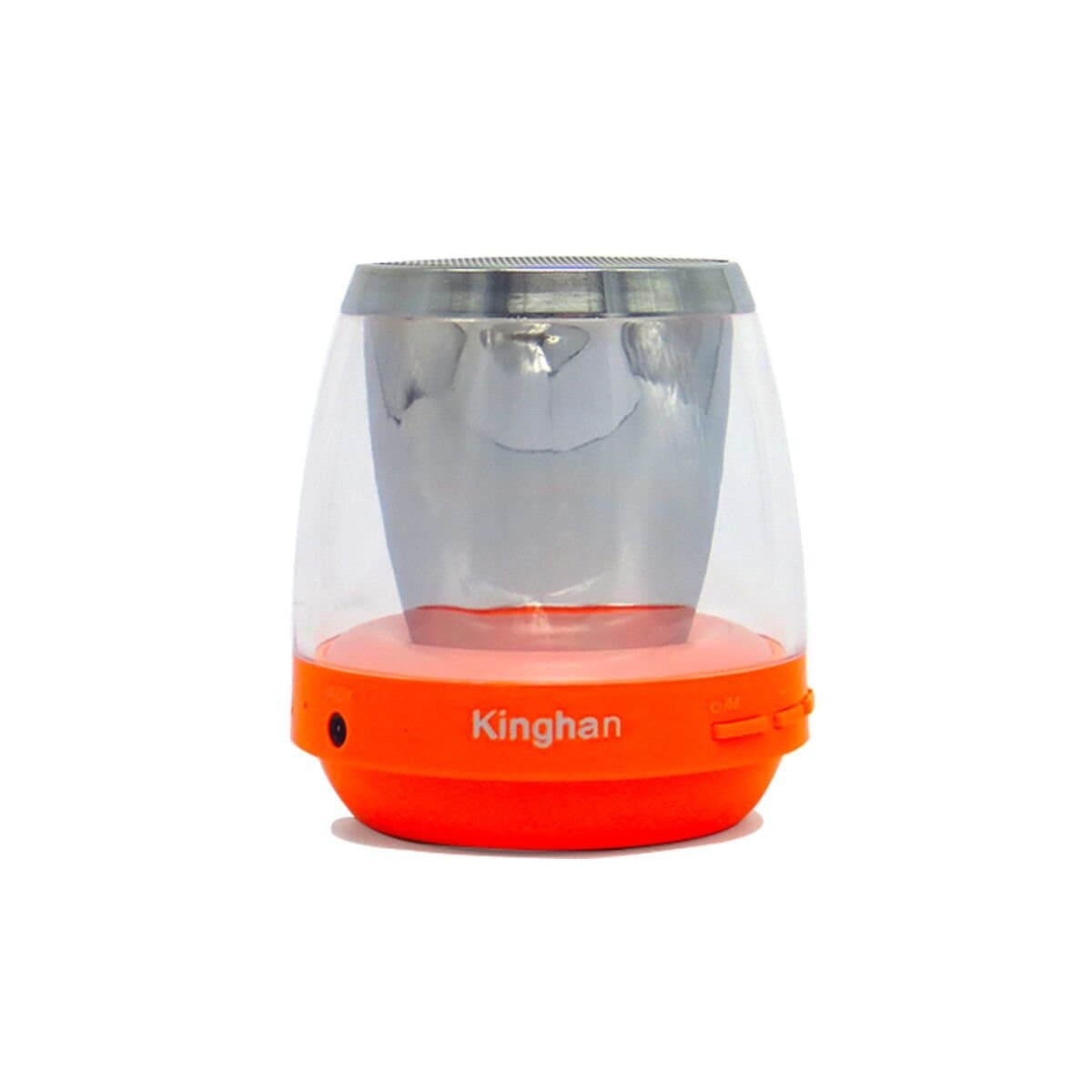 Kinghan Mini Wireless Bluetooth Speaker with Colorful 360 Magic LED Night Lights Stereo Handsfree Speakers Support Tf/aux/fm for Smart Phone Pc Tablet (Yellow)