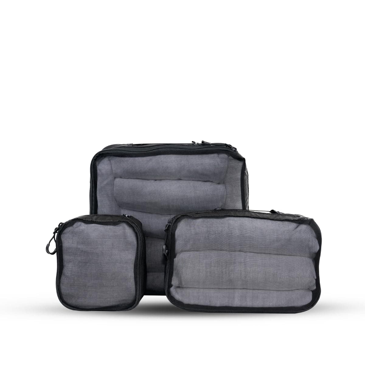 Packing Cubes - Bundle of Small, Medium and Large Packing Cubes for Travel - Suitcase and Luggage Organization and Travel Essentials (Black)