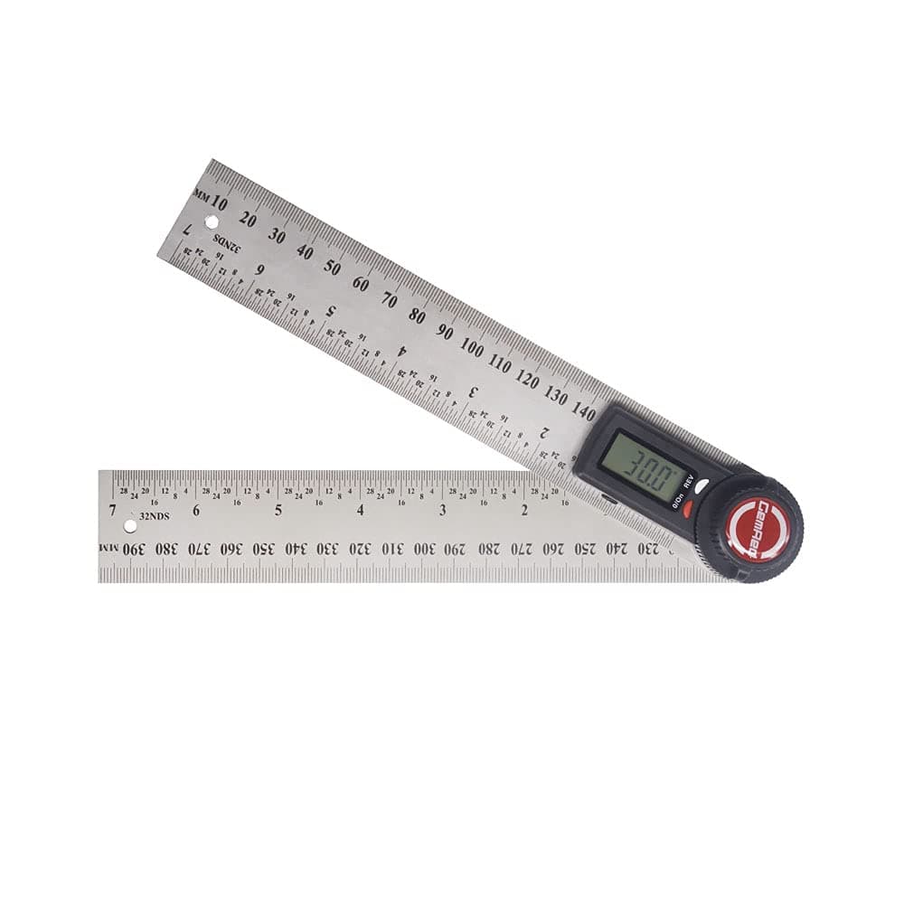 Digital Angle Finder, 2 in 1 Angle Gauge, Stainless Steel 7inch 200mm Digital Protractor for Woodworking/Carpenter/Construction/home improvement (Battery Included)