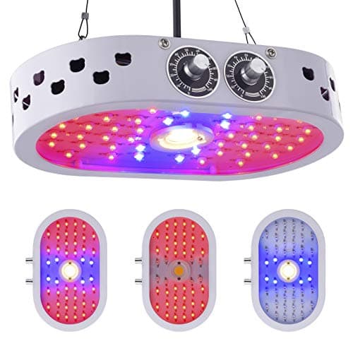 GUANHONG COB LED Grow Light 1000W Ajustable Knobs Full Spectrum Panel Growing Lamp Suitable for Greenhouse Seedling Veg and Flower(Dual-Chips)