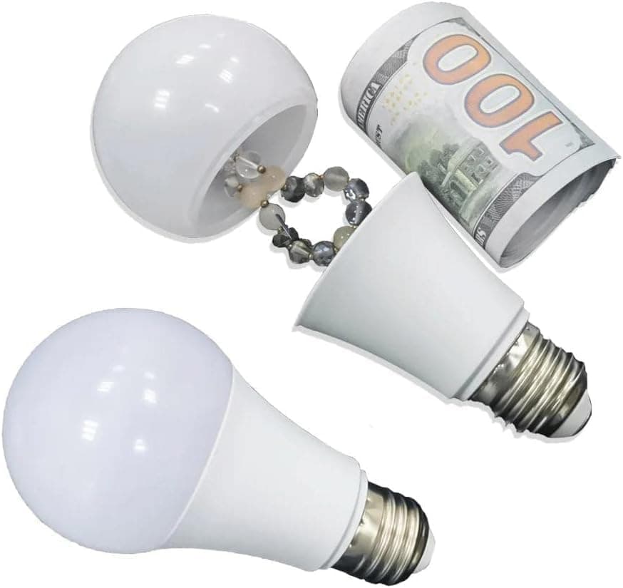 Light Bulb Safe Box Secret Light Bulb, Storage Realistic Light Bulb Decoy Hiding, Hidden Safe, Light bulb Diversion, Diversion Safes, Hidden Safes in Plain Sight Interesting Practical Products