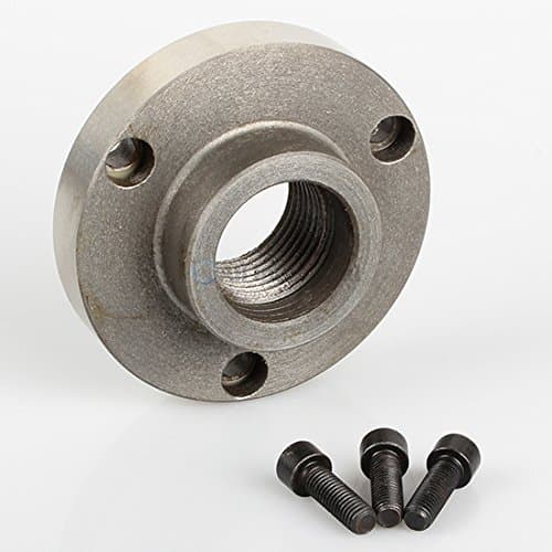 Threaded Backplate Adapter 4" 3-Hole 3/4"-16 For Lathe Chucks