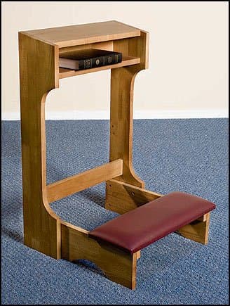 Pecan Stain Padded Kneeler
