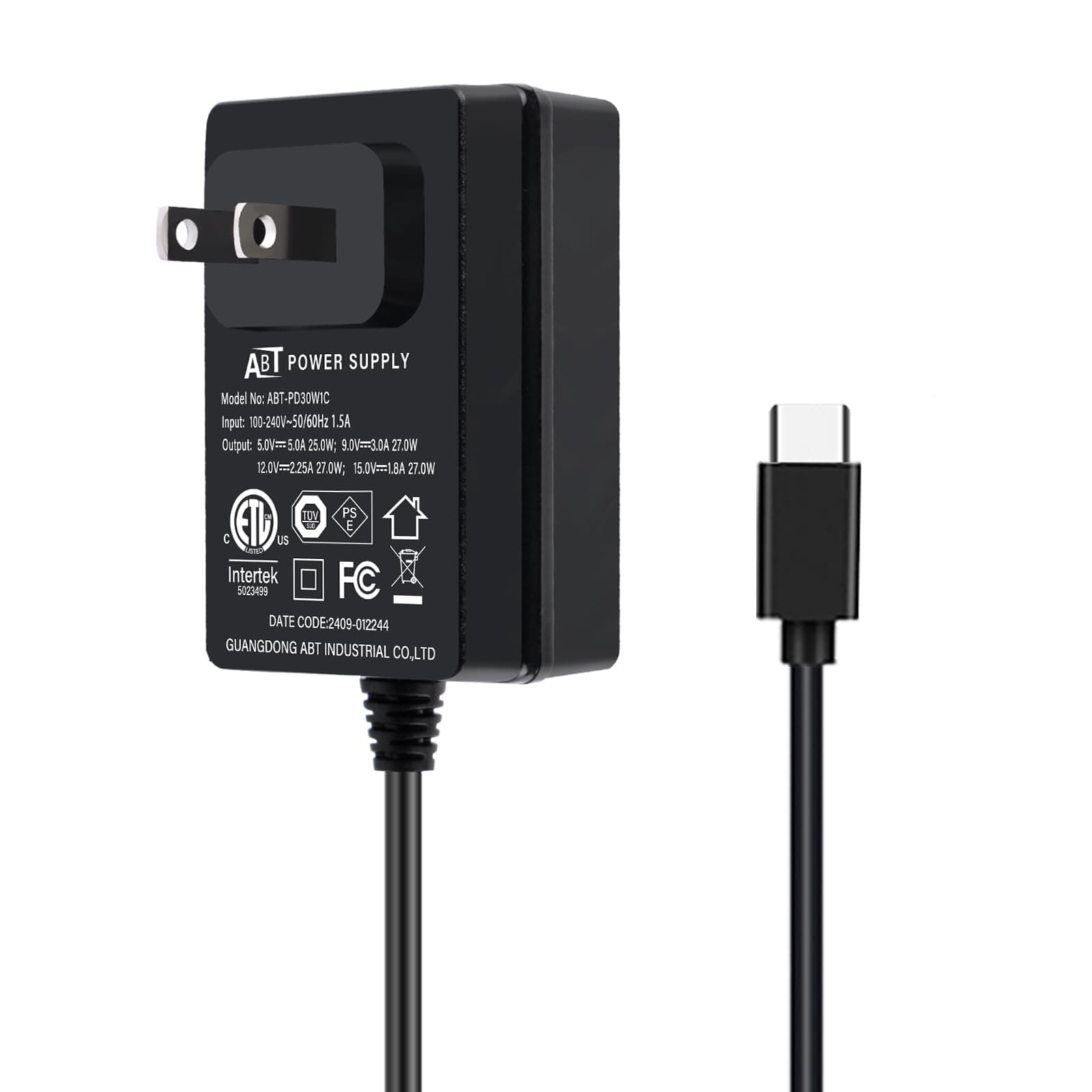 GeeekPi 27W Power Supply for Raspberry Pi 5, USB C Power Supply for Raspberry Pi 5 4GB/8GB