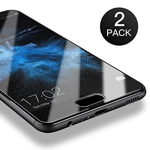 COOLREALL Huawei P10 Plus Screen Protector, [2-Pack] 0.25mm 9H Hardness Tempered Glass Screen Protector for Huawei P10 Plus