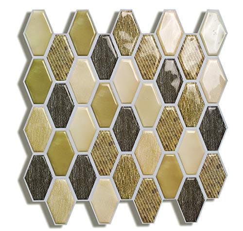 Peel and Stick Backsplash Tile, Self Adhesive Wall Tile in Beige (6 Tiles)