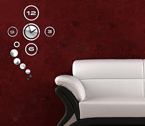 3D Acrylic Mirror Wall Sticker Clock Decoration Decor